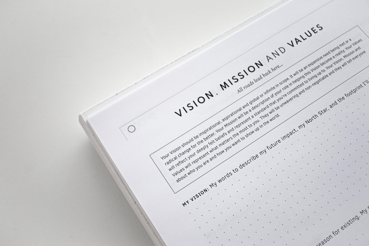 The ONE Book - Vision, Mission, and Values